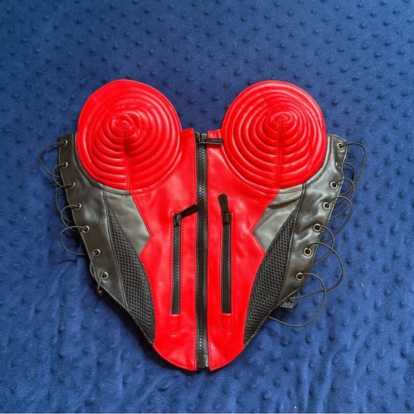 Namilia Red Cone Corset Top - Picture 1 of 3